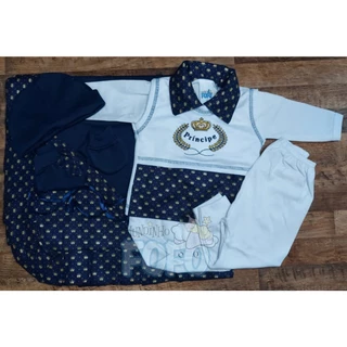 Kit saída maternidade 7 peças menino, roupas de bebê menino