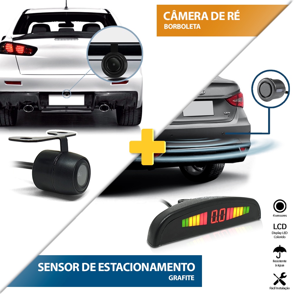 Kit Sensores Dianteiros Branco Chevrolet Onix 2017 2018 2019 2020  Estacionamento Frontal Frente Aviso Sonoro - KX3 - Sensor de Estacionamento  - Magazine Luiza