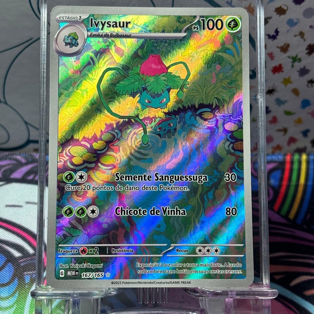 Carta Pok mon Ivysaur MEW 167 165 Ilustra o Rara Cole o Escarlate E 