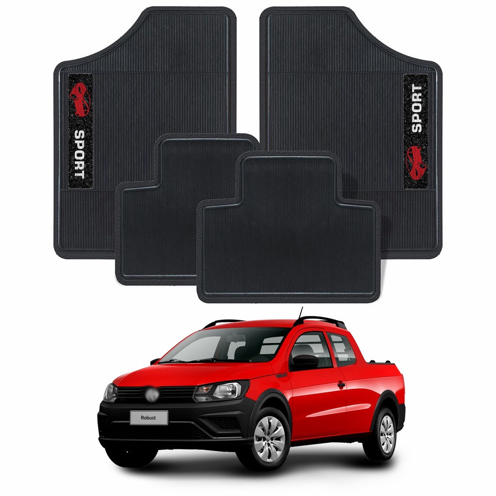 Tapete Personalizado para o Volkswagen Saveiro 04 Peças | Shopee Brasil