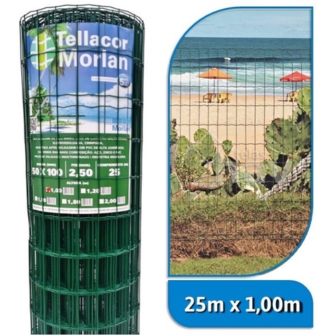 Cerca Para Jardim Soldada Encapada Verde 25 X 1m De Altura | Shopee Brasil