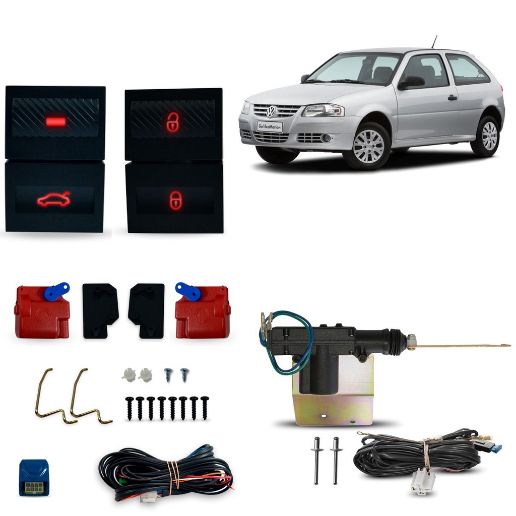Kit Trava Elétrica e Abertura Porta-Malas Gol G4 2 Portas | Shopee Brasil