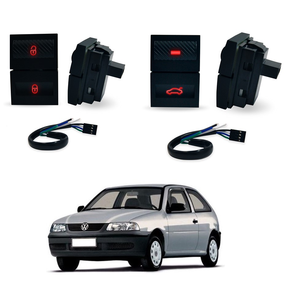 Interruptor Trava + Interruptor Abertura Porta Malas Gol G3
