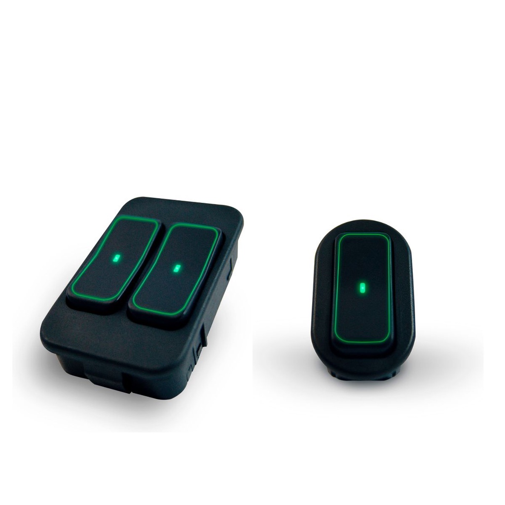 Interruptores Corsa Celta Duplo E Simples Led Verde (par)