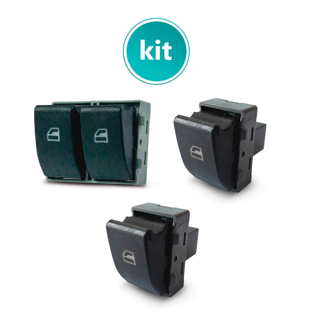 Kit Botao Vidro Eletrico Gol G5 G6 G7 G8 1 Duplos 2 Simples | Shopee Brasil