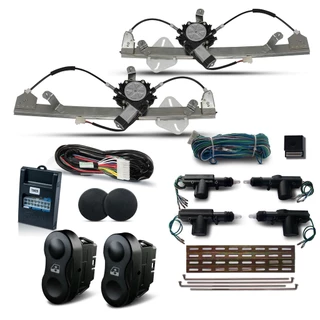 Kit Vidro Eletrico + Trava Sandero 4P Dianteiro Ate 2010 Inteligente