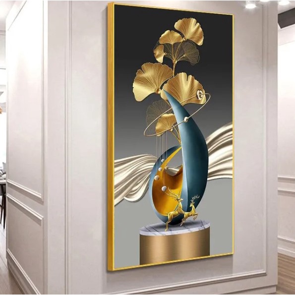 Quadro decorativo Grande Luxo Abstrato Jarro Moderno