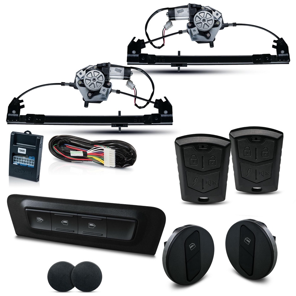 Kit Vidro Elétrico + Alarme VW UP TSI Traseiro Original Inteligente