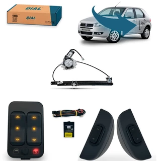 Kit De Vidro Eletrico Palio Alternativo Traseiro Acabamento Alternativo