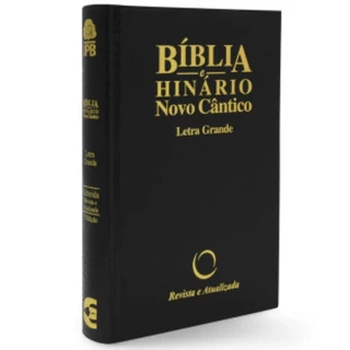 Bíblia e Hinário Novo Cântico Letra Grande | preta - IPB