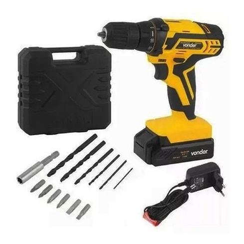 Parafusadeira/furadeira A Bat 12v Pfv012 Bivolt + Kit Vonder
