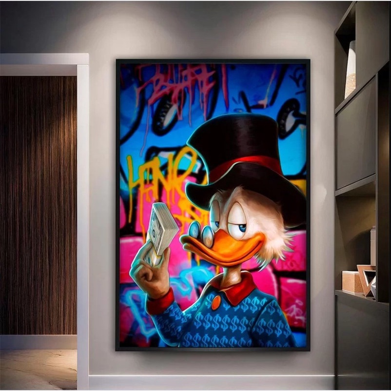 Quadro Decorativo Grande Luxo Tio Patinhas