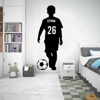 ADESIVO DE PAREDE DECORATIVO FUTEBOL PERSONALIZADO