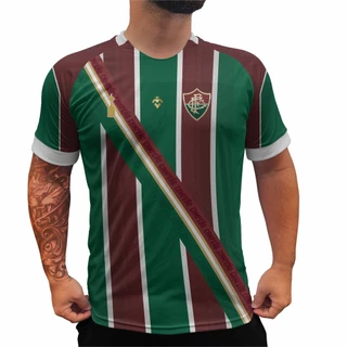 Camiseta Dry Fit Tricolor Fluminense CAMPEÃO DA LIBERTADORES Euro Slim Mantoo