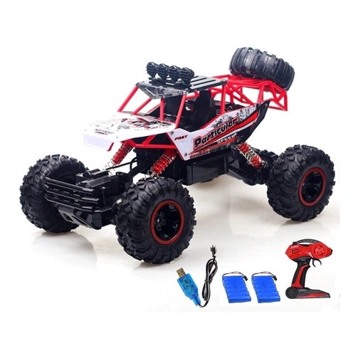 Carro De Controle Remoto 4x4 4 Canais Jeep Grande 37cm 2 Baterias