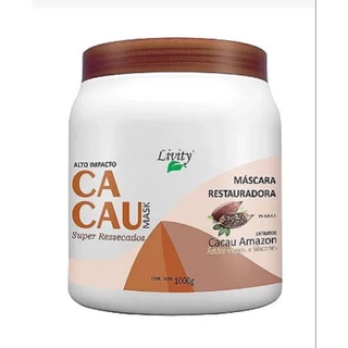 Máscara Cacau Mask Cabelos Ressecados Livity 1kg