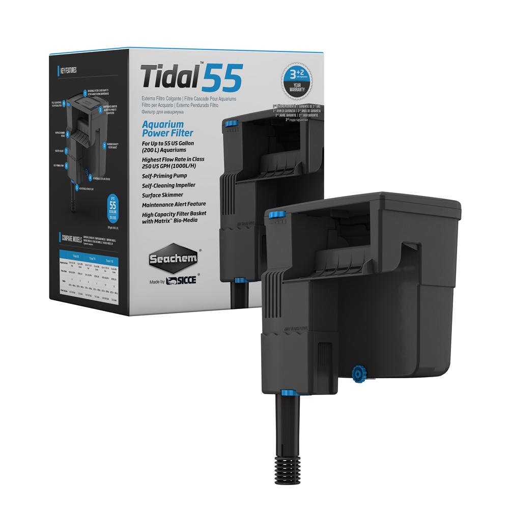 Filtro Hang On Seachem Tidal 55 Para Aquários Até 200L