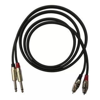 CABO PROFISSIONAL PARA DJ 2 P10 / 2 RCA 3 METROS 100% SANTO ANGELO