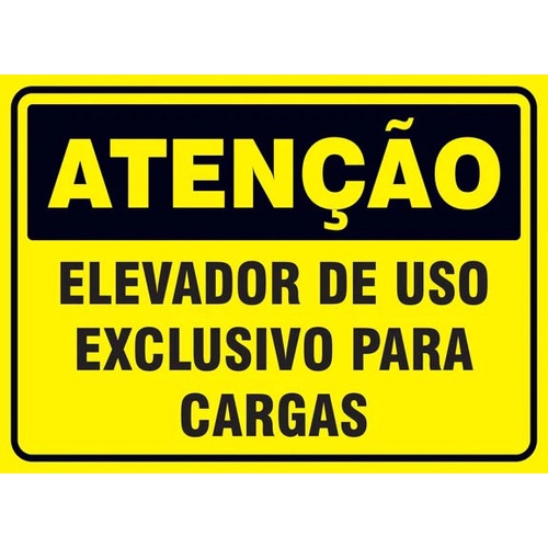 Placa Indicativa Elevador De Uso Exclusivo Para Cargas X Shopee Brasil