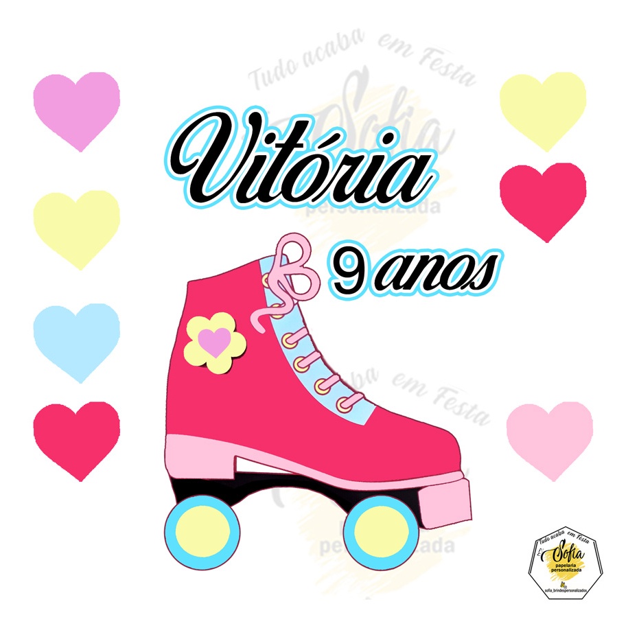 Topo de bolo tema PATINS topper personalizado | Shopee Brasil