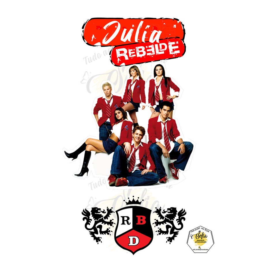 Topo de bolo tema REBELDE Topper personalizado | Shopee Brasil