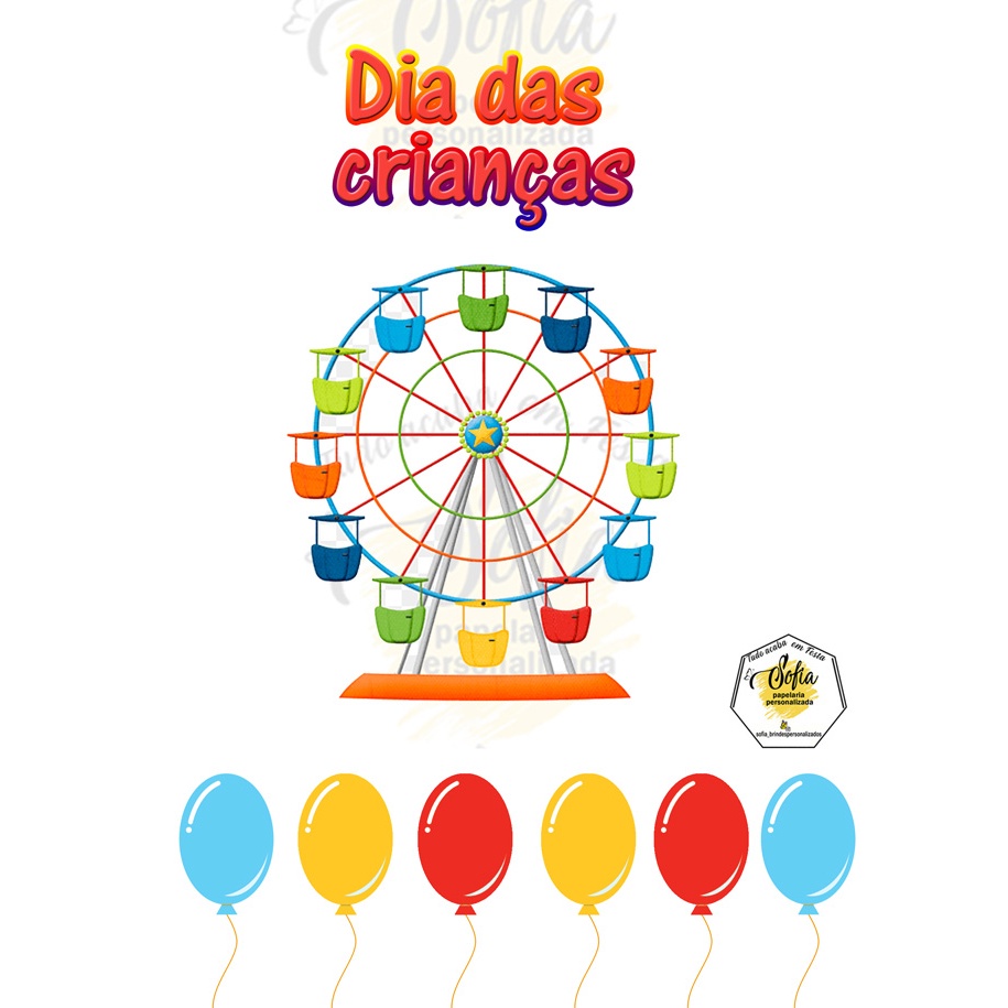 Topo de bolo tema DIA DAS CRIANÇAS 03/ PARQUINHO topper personalizado ...