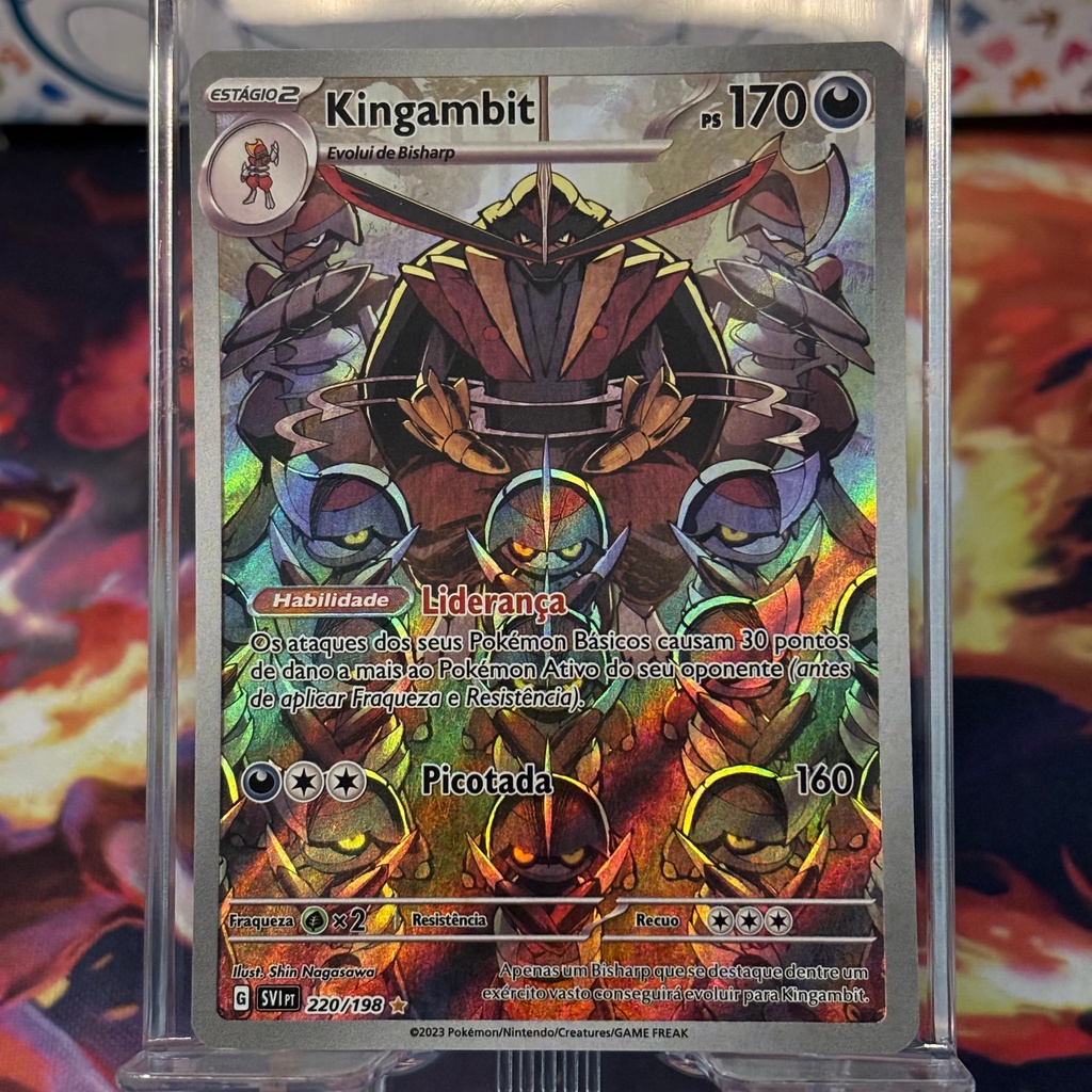 Carta Pokémon Kingambit Sv1 220198 Ilustração Rara Coleção Escarlate