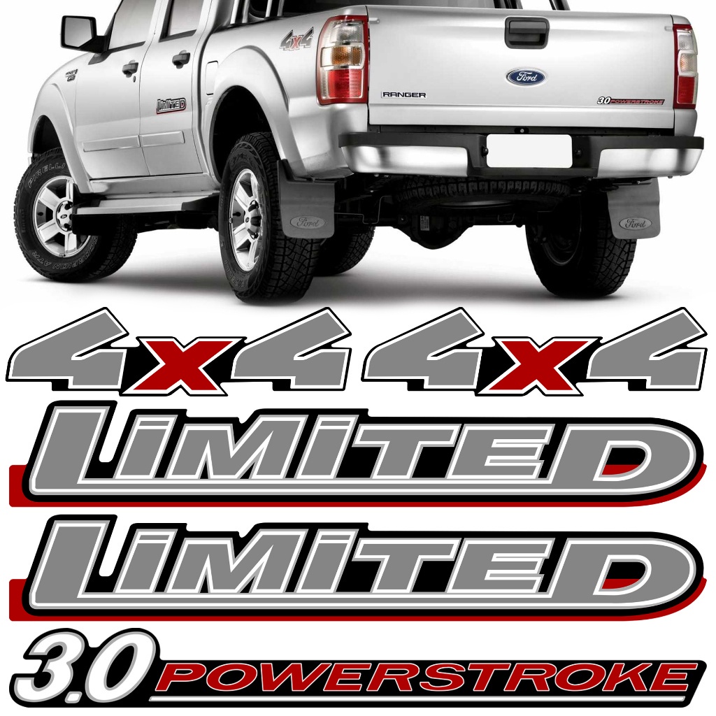 Kit Adesivo Ranger Limited 3.0 Powerstroke 4x4 2010 11 2012