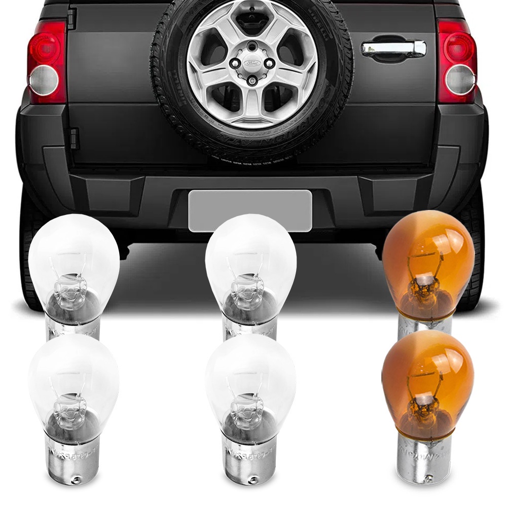 Jogo 6 Lampada Comum Para Lanterna Traseira Ecosport 2008 2009 2010 ...