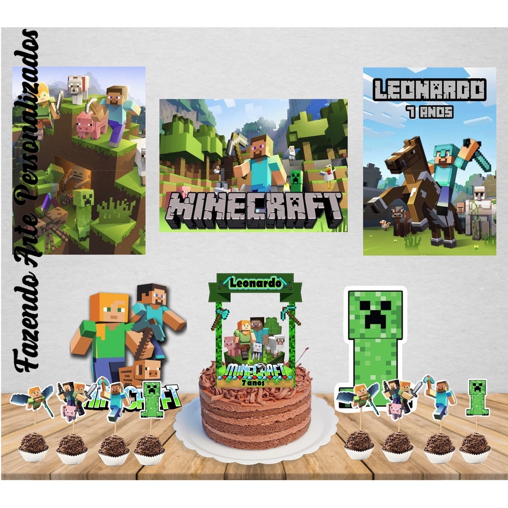 Kit Festa Minecraft | Shopee Brasil