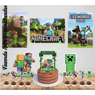 Bonecos 3D do Minecraft, quem quer - Fazendo a Nossa Festa