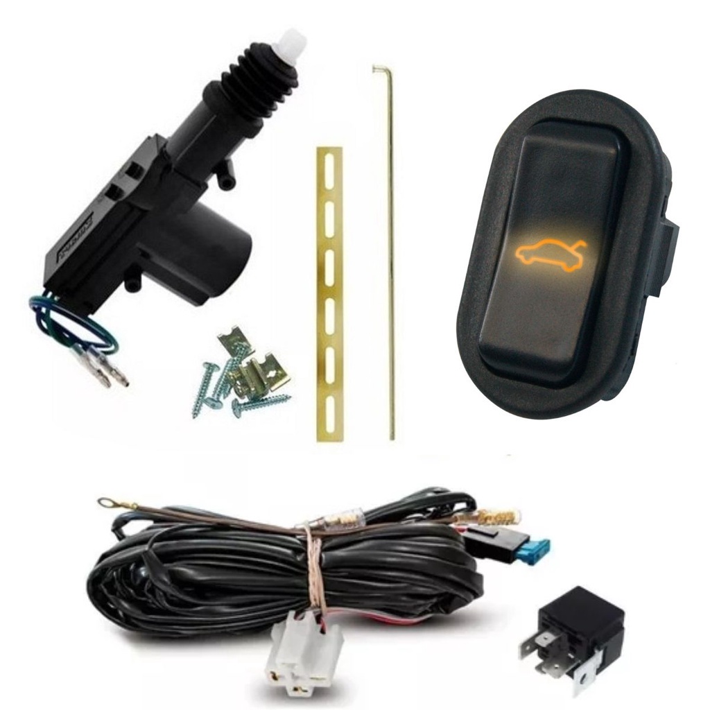 Abertura Porta Mala Eletrico Universal Dial c/Botão Led Ambar