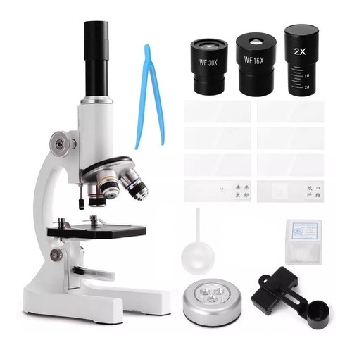 Microscópio Óptico Biológico Até 2400x - Com Acessórios
