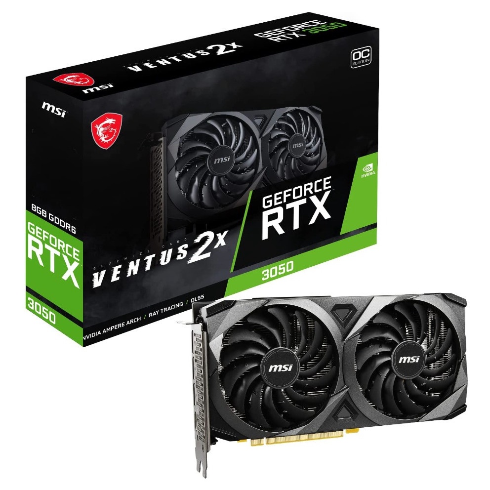 Placa de vídeo Nvidia MSI Ventus GeForce RTX 30 Series RTX 3050 2X 8G OC Edition 8GB