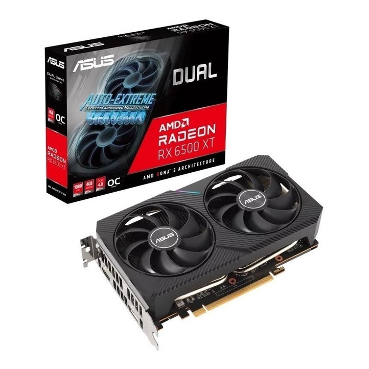 Placa de vídeo AMD Asus Dual Radeon RX 6500 Series Radeon RX 6500 XT DUAL-RX6500XT-O4G OC Edition 4GB