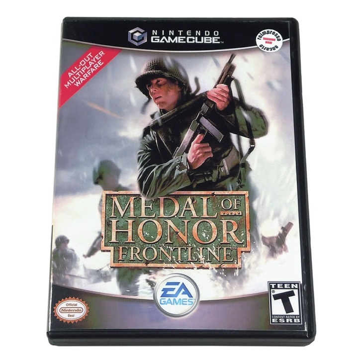 Jaquette Seule Medal Of Honor: En Première Ligne GameCube - Version Française - Bon état