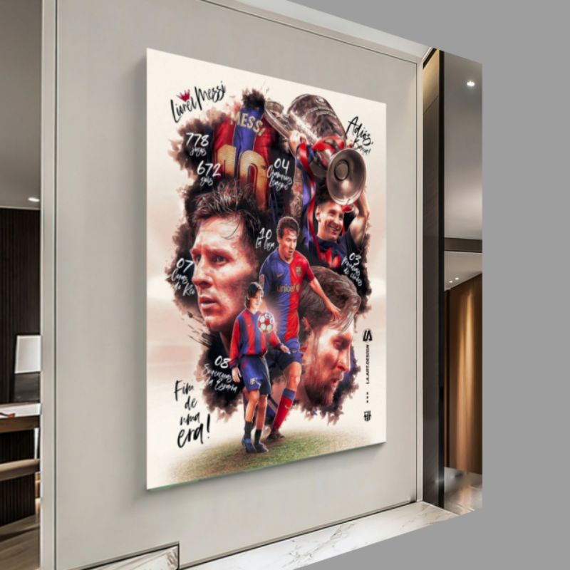 Quadros Decorativos Messi Placa decorativa Futebol em mdf | Shopee Brasil