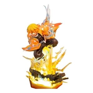 Action Figure Zenitsu 30 Cm Com Led Demon Slayer Kimetsu no Yaiba