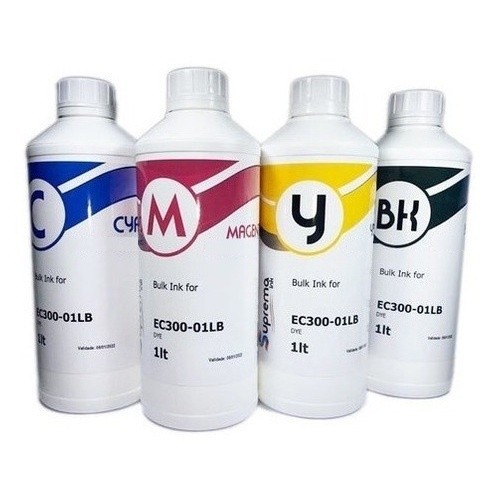 Kit 4 x 250ML Tinta Compatível Epson Ecotank Série L L210 L220 L355 L365 L375 L455 L475 L555 L565 L575 L656 Suprema Ink