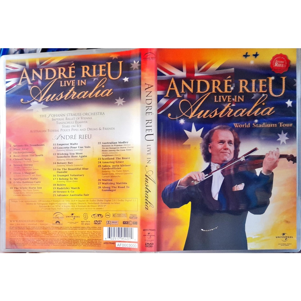 Dvd Original Andre Rieu Live In Australia | Shopee Brasil