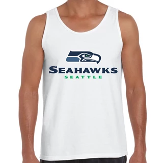 Camiseta Camisa Algodão Regata Seattle Seahawks Logo Futebol Americano