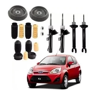 4 Amortecedor + 4 Kit Suspensão Ford Ka 2010 2011 2012