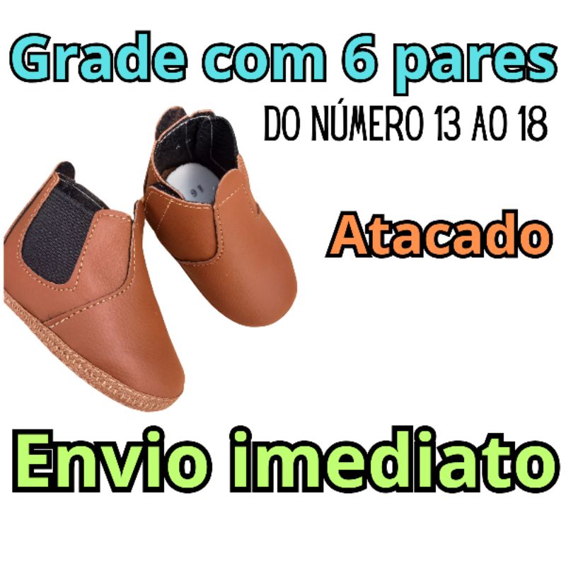 Grade com pares de sapatinhos para bebê atacado revenda menina e