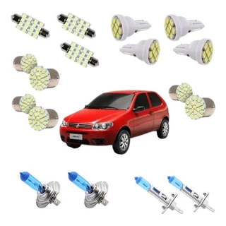 Palio G2 G3 Farol Kit Lâmpadas+ Leds Super Brancas