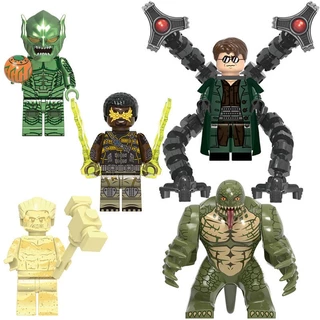 Retorno ao Dr. Lagarto Homem-Aranha Heróis Desembalados Blocos de Construção Minifigure Toys 1828 Lego Compatível