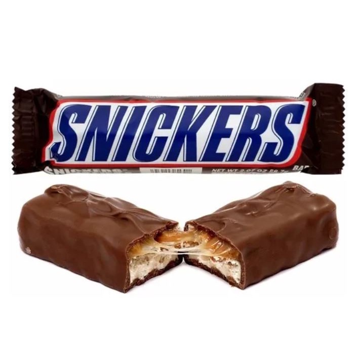 Chocolate Snickers 45 Gr (5unidades) - Barra de Chocolate Snickers ...