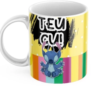 Caneca stitch Personalizada Frases| Envio e, até 24h| TEU CU | PRESENTE!