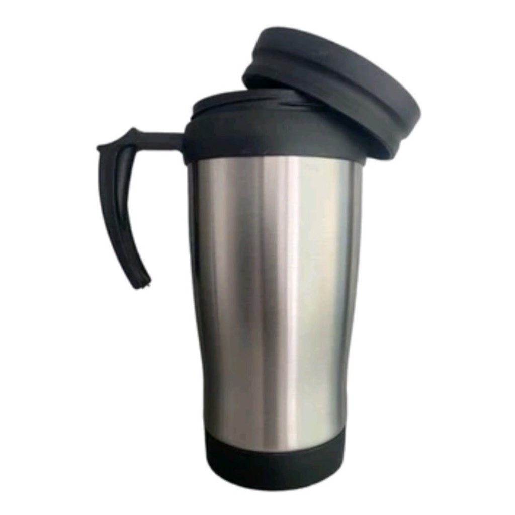 Caneca Térmica Aço 400ML Inox Com Tampa - Envio Imediato