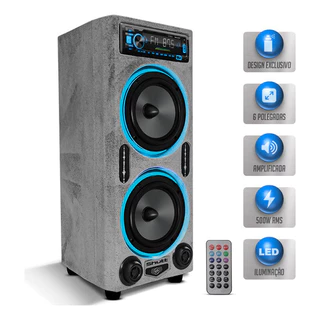 Caixa Som Bob Amplificada Residencial Shutt 520w Player Bt