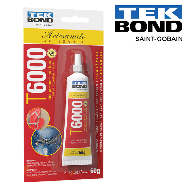 Cola Super Adesiva T6000 60g Tek Bond Para Artesanato | Shopee Brasil
